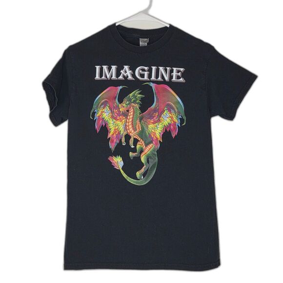 Imagine You're A Dragon Black Short Sleeve Tee Size Small - Picture 1 of 5